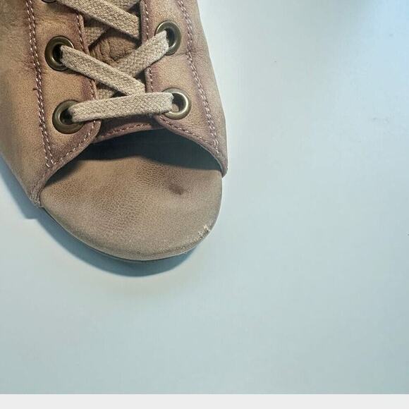 ASH Iggy Victorian Peep Toe Leather Boots Sz 8.5 Cottagecore Regency Punk Style - Picture 8 of 9